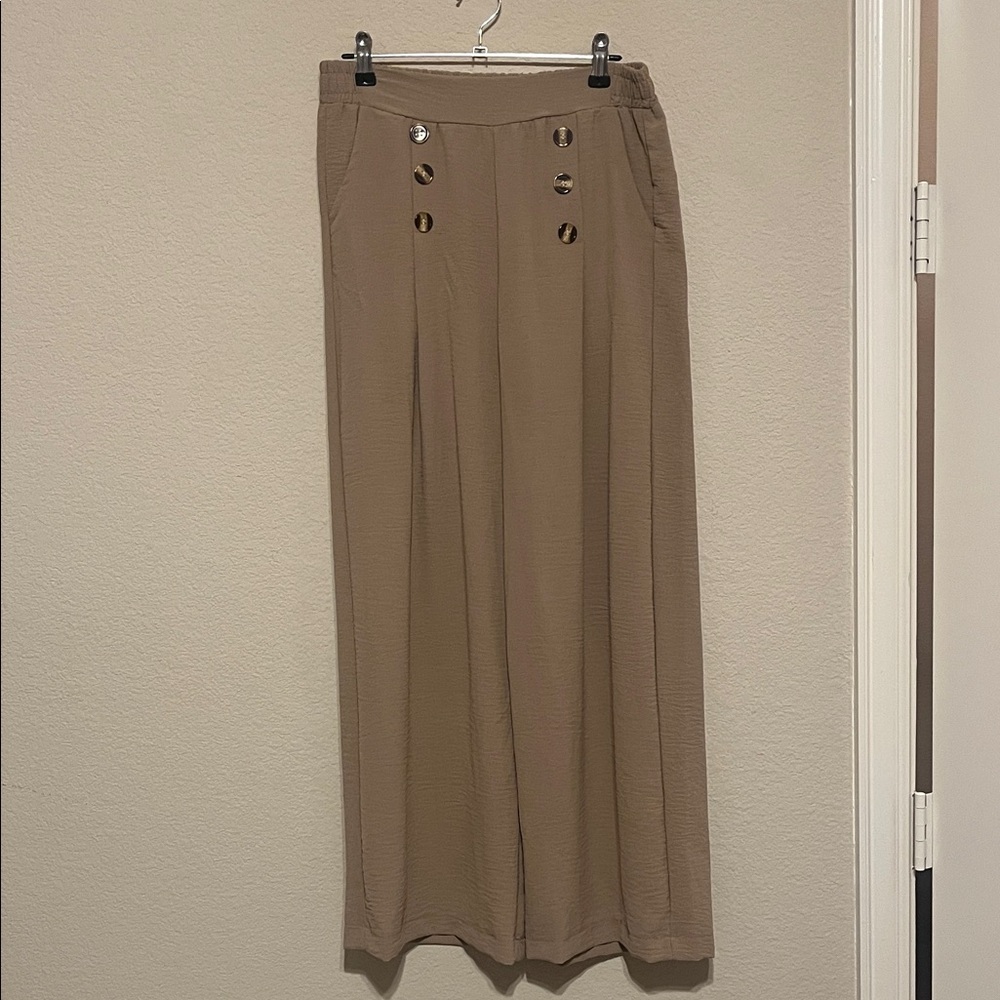 G-Mode Tan Wide-Leg Pants